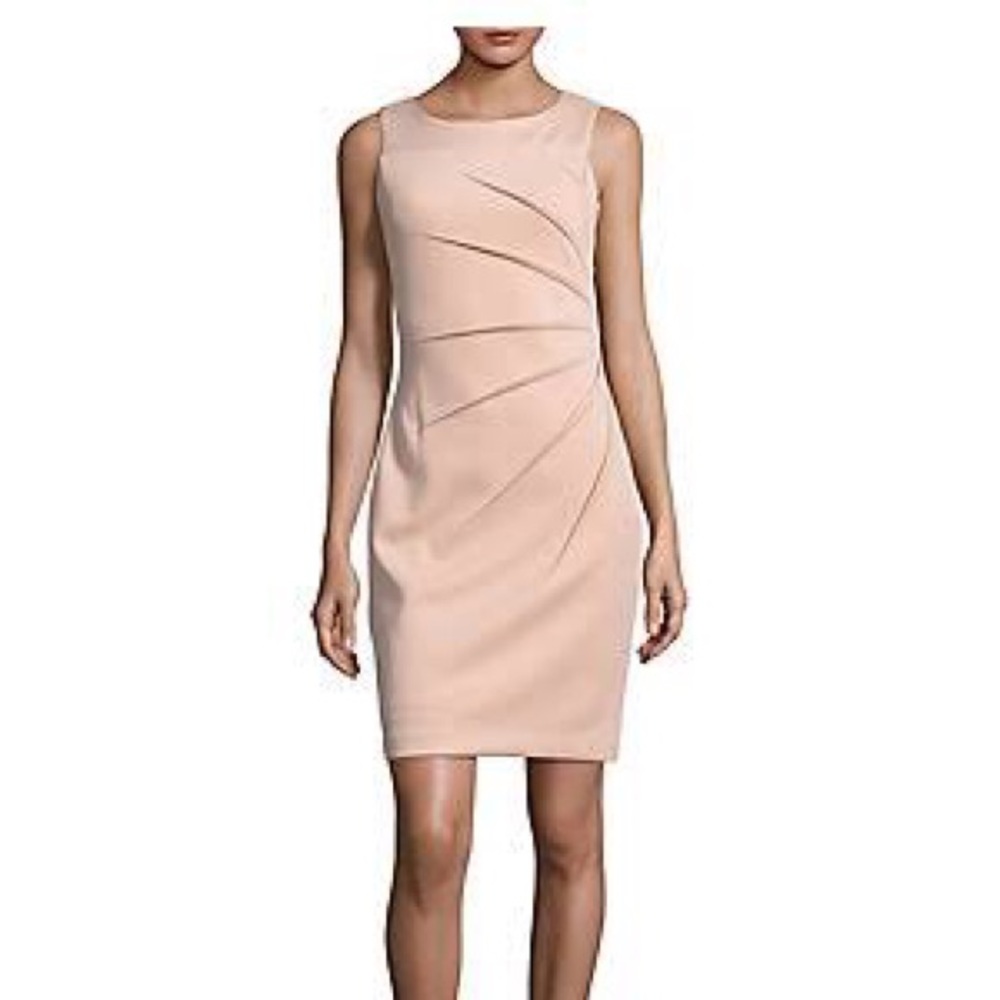 Calvin Klein Blush Sleeveless Dress petite sheath